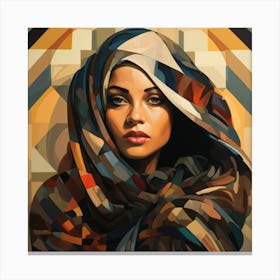 Cubism Moroccan Woman 02 Canvas Print