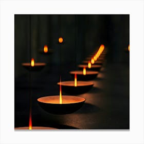 Candlelight In The Dark Canvas Print