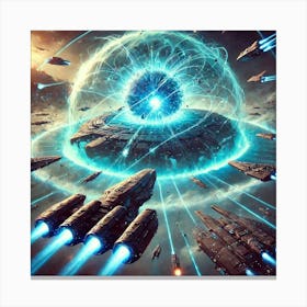 A Vivid Depiction Of The Emp Rift Blast Ability Us Canvas Print