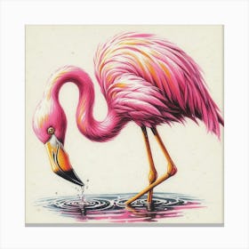 Pink Flamingo 4 Canvas Print