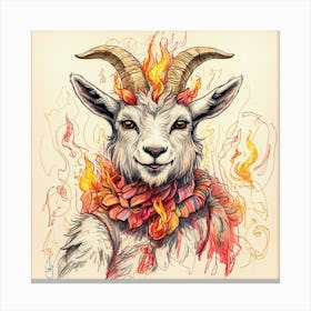 Goat Of Fire 2 Canvas Print