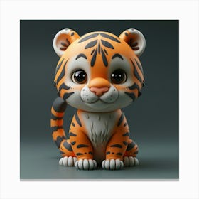 Cute Tiger Cub Canvas Print