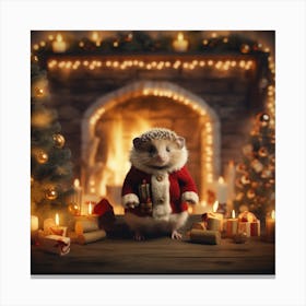 Christmas Hamster Canvas Print