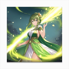 Green Mage Lillith Canvas Print