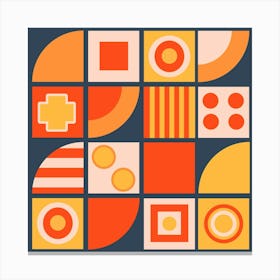 Square Shapes Pattern Design Canvas Print