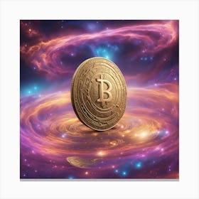 Bitcoin In Space 2 Canvas Print