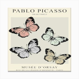 Pablo Picasso Butterflies Canvas Print