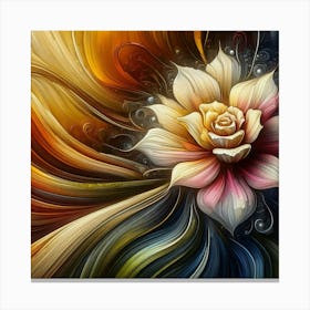 Abstract Flower Painting 19 Canvas Print