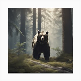 Bear In The Forest 19 Canvas Print