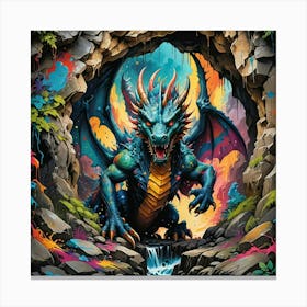 Dragon In The Cave Canvas Print