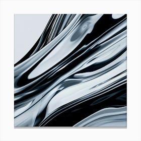 Abstract Silver Liquid Canvas Print