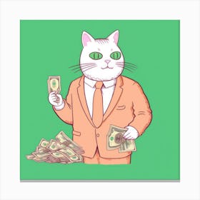 Business Cat 7 Canvas Print