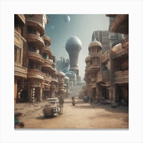 Futuristic City 345 Canvas Print