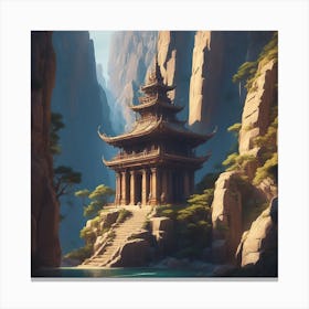 Mountain Temple Canvas Print