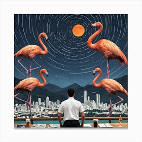 Flamingos 19 Canvas Print