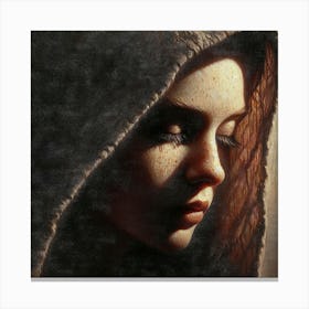 Girl In A Hood 3 Canvas Print