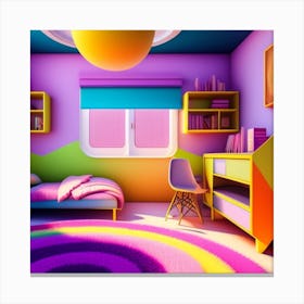 Colorful Bedroom Canvas Print