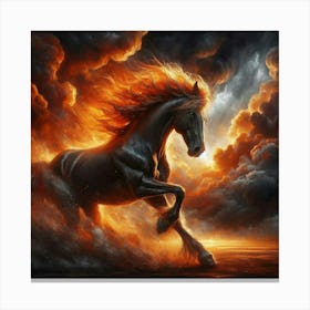 Horse In Flames Toile