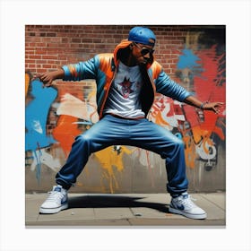 Graffiti Artist Dancing Canvas Print