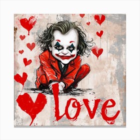 Valantines Day Baby Joker Canvas Print