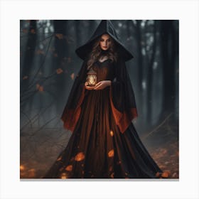 Witch In The Forest Canvas Print