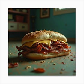 Bacon And Cheese Sandwich Canvas Print