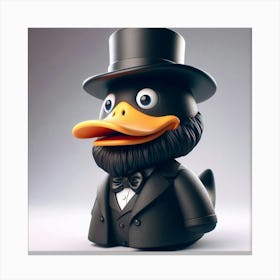 Duck In Top Hat 3 Canvas Print