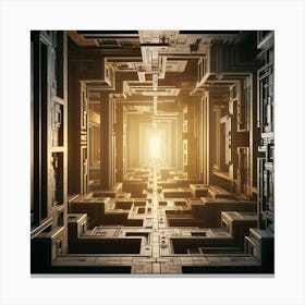 Futuristic Maze 1 Canvas Print