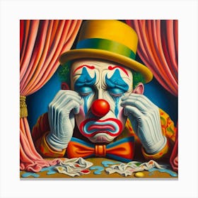 Clown Crying 1 Canvas Print