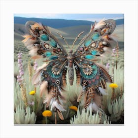 Native American Butterfly Art 1 Canvas Print