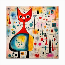 Cat colorful Canvas Print