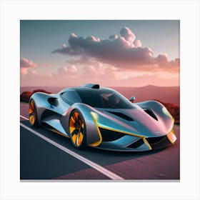 Futuristic Sports Car 7 Canvas Print