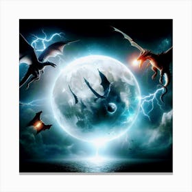 Dragon's Moon by dee Canvas Print