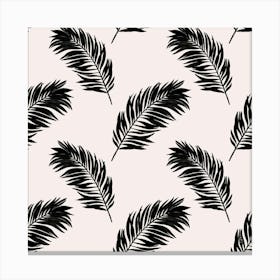 Seamless Pattern With Palm Leaves Canvas Print