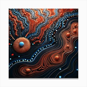 Abstract inspired by Aboriginal Art Canvas Print