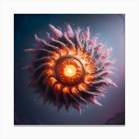 A Breathtakingly Detailed, High Resolution, Ultra High Quality 3d Illustration Of A Vibrant, Radiant Star, Rendered In Abstract Art Style, With Intricate, Swirling Patterns And Shapes, Bursting With Energy And Light (1) Canvas Print