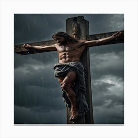 Jesus On The Cross Canvas Print