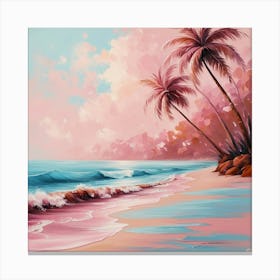 A Serene Tropical Beach Canvas Print