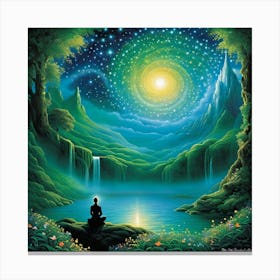 Meditating Man Canvas Print