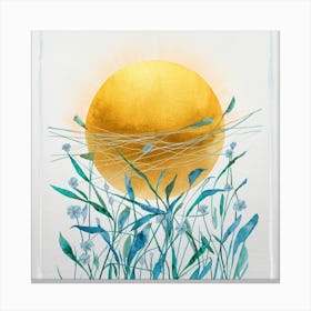 Sun In The Grass 3 Canvas Print