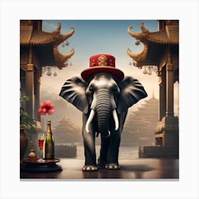 Havana Elephant in China Canvas Print
