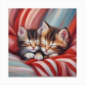 Kittens Sleeping Canvas Print