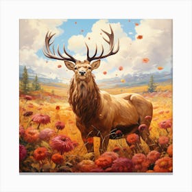 Deer In The Meadow 2 Canvas Print