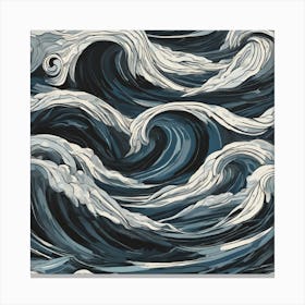 Waves In The Ocean Canvas Print