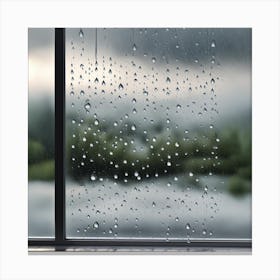 Rain On Window 3 Canvas Print