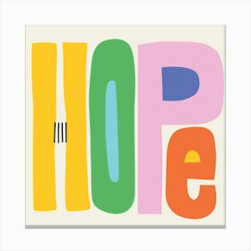 Hope Colorful Kids Canvas Print