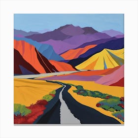 Colourful Abstract Death Valley National Park Usa 2 Canvas Print