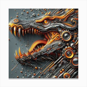 Mechanical Dragon Canvas Print