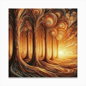 Psychedelic Forest Canvas Print