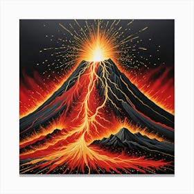 Lava Eruption Canvas Print